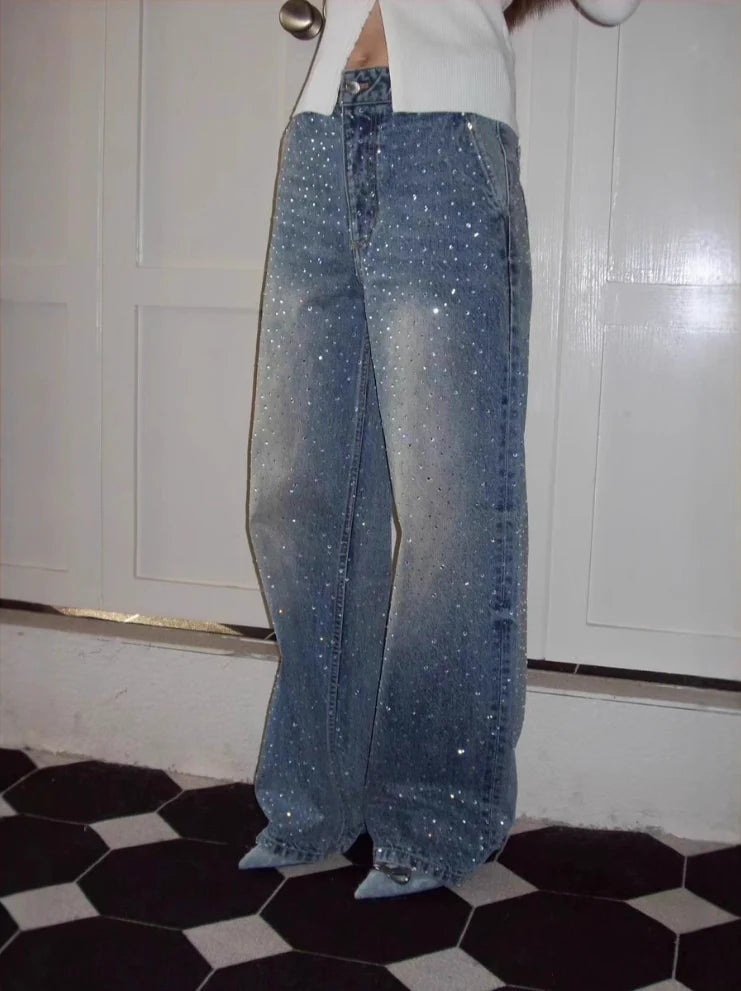 GLITZER DENIM JEANS